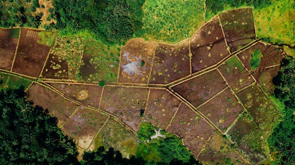 Aerial view of subdivided land plots in Kenya — verified real estate investment opportunities